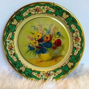 Vintage Daher Tin Decorative Plate Wall Decor Made in Holland